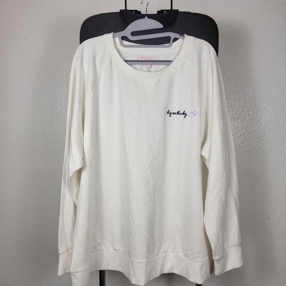 Lacey Chabert Collection Big As The Sky Sweater Plus Size 3X White Pullover - Picture 1 of 7